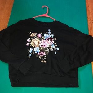 forever21 embroidered crewneck sweater